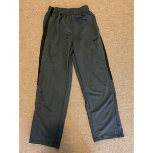 Nike Pants Mens L Grey Black Training Jogger Sweatpants Dri Fit Comfort Casual